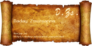 Daday Zsuzsanna névjegykártya